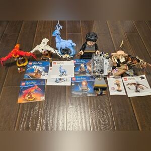 6 Harry Potter Lego Sets retired phoenix hedwig Hermoine dobby dragon Hogwarts